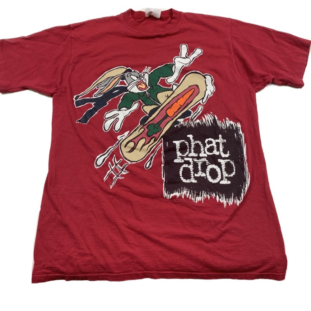 VINTAGE 1995 SUN SPORTSWEAR LOONEY TUNES BUGS BUNNY PHAT DROP SKATER T-SHIRT